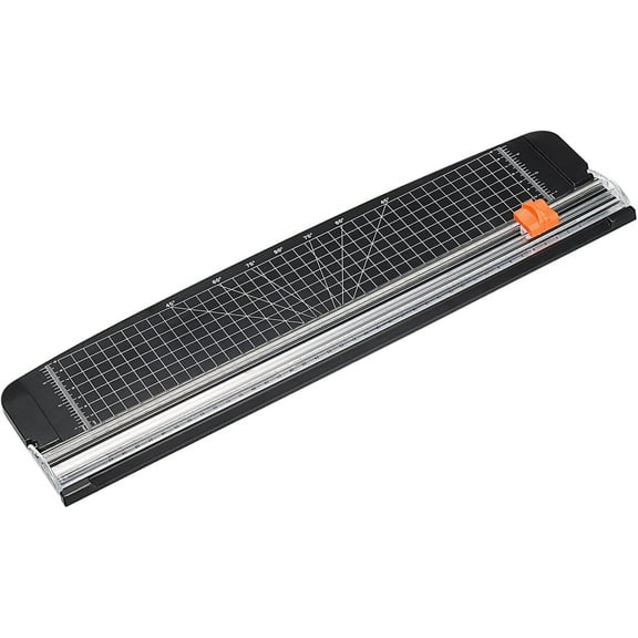 ABPETE Paper Cutter A3 Stack Portable Paper Trimmer, 18" Length, 10-Sheet Capacity, Transparent Guide Ruler, Photo Vinyl Paper Cardstock Slicer Cutter for Office, Home