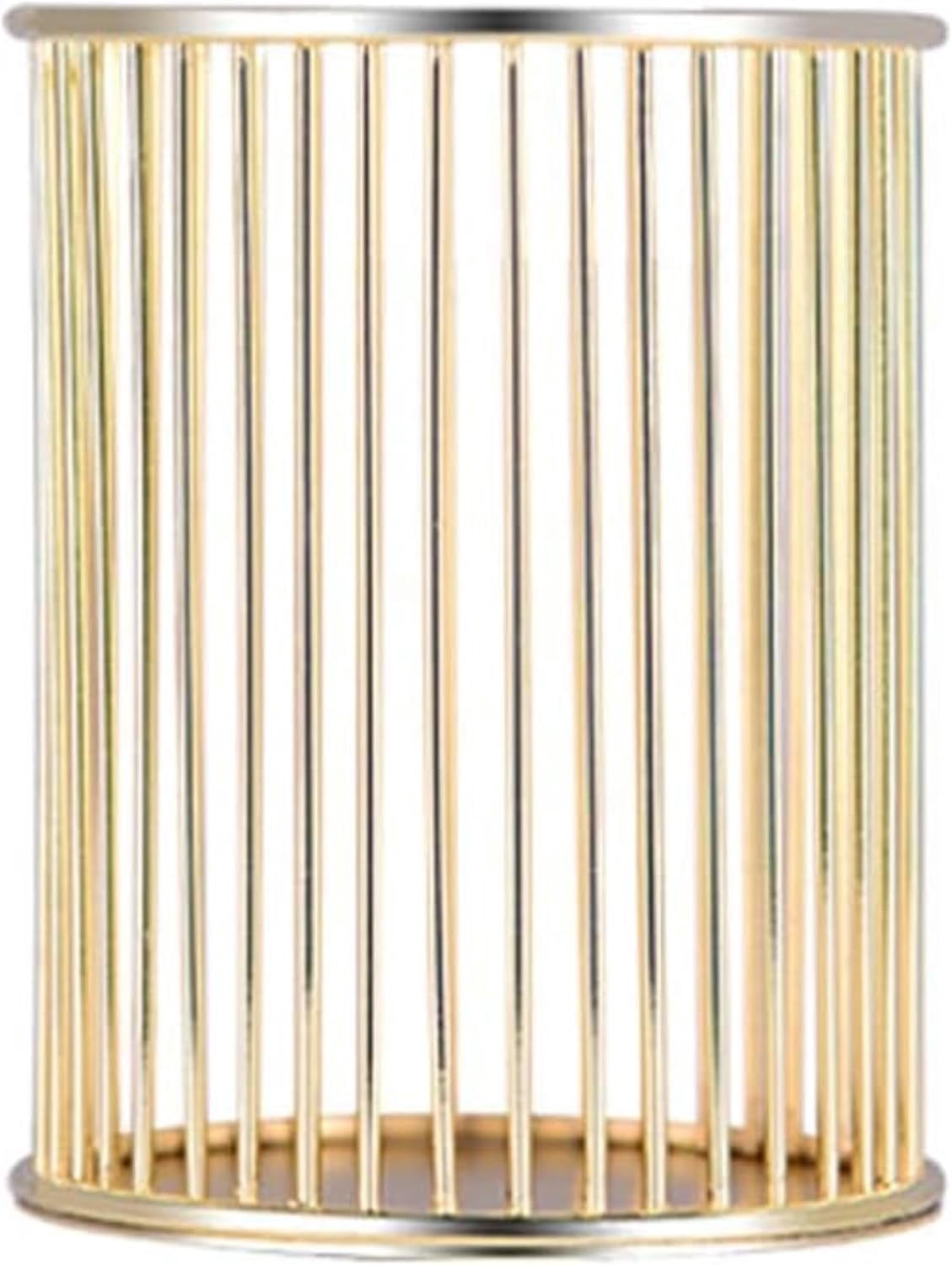 ABPETE Pencil Cup,Pen Holder, Wire Metal Pencil Holder, Decorative Desk Storage Organizer Container for Stationery and Desk Accessories (Gold 1,1-PACK)
