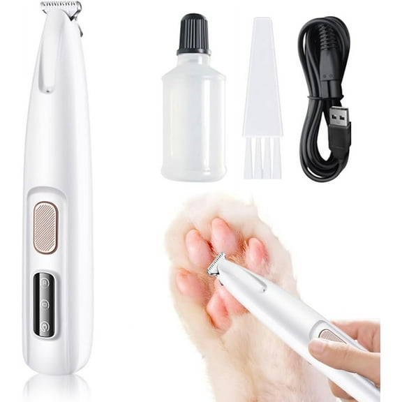 ABPETE Pet Micro Precision Trimmer, 2025 New Multifunctional Pet Hair Clippers for Grooming with LED Light, Waterproof Electric Rechargeable Pet Paw Trimmer for Pet Paws Eyes Ears Face and Rump (1)