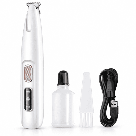 ABPETE Pet Micro Precision Trimmer, 2025 New Multifunctional Pet Hair Clippers for Grooming with LED Light, Waterproof Electric Rechargeable Pet Paw Trimmer for Pet Paws Eyes Ears Face and Rump (1)
