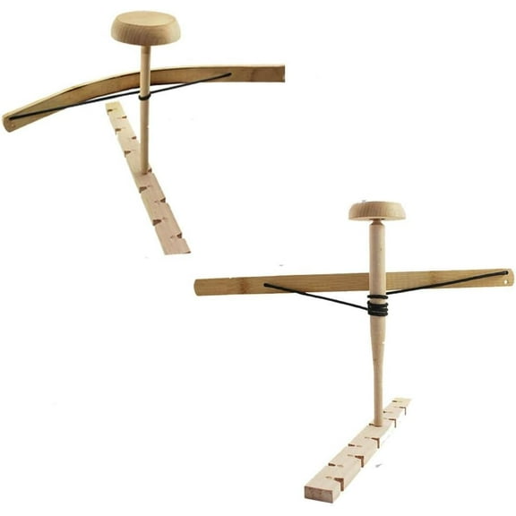 ABPETE Primitive Fire Starter Tool Wood Bow Drill Survival Friction Kit Accessory for Camping Hiking Backpacking Fishing Picnic Hunting