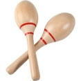 thumbnail image 1 of ABPETE Professional Wooden Rumba Shakers Hand,Percussion Rattles Latin Musical Instrument with Clear Salsa Rhythm for Adults Kids Party Game Playing, Set of 2, 1 of 8