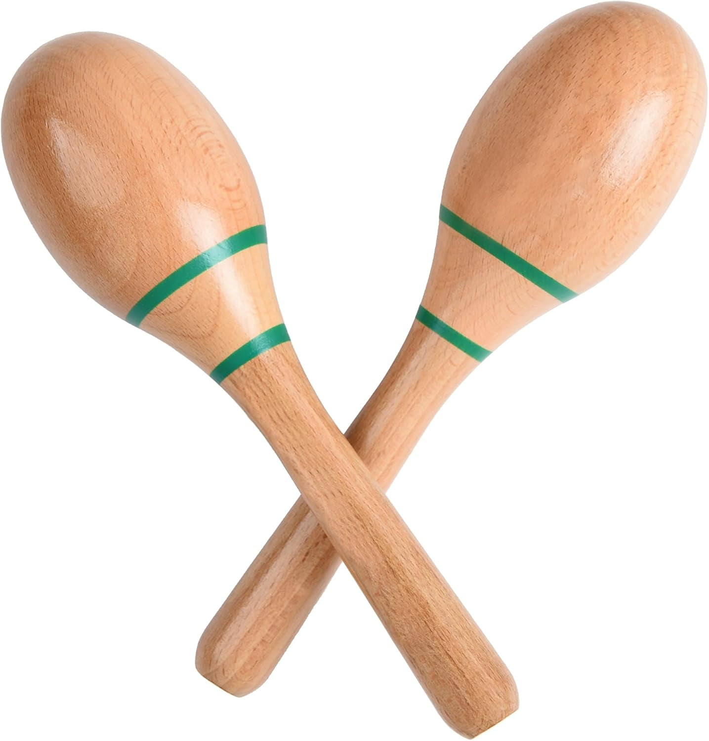 ABPETE Professional Wooden Rumba Shakers Hand,Percussion Rattles Latin Musical Instrument with Clear Salsa Rhythm for Adults Kids Party Game Playing, Set of 2