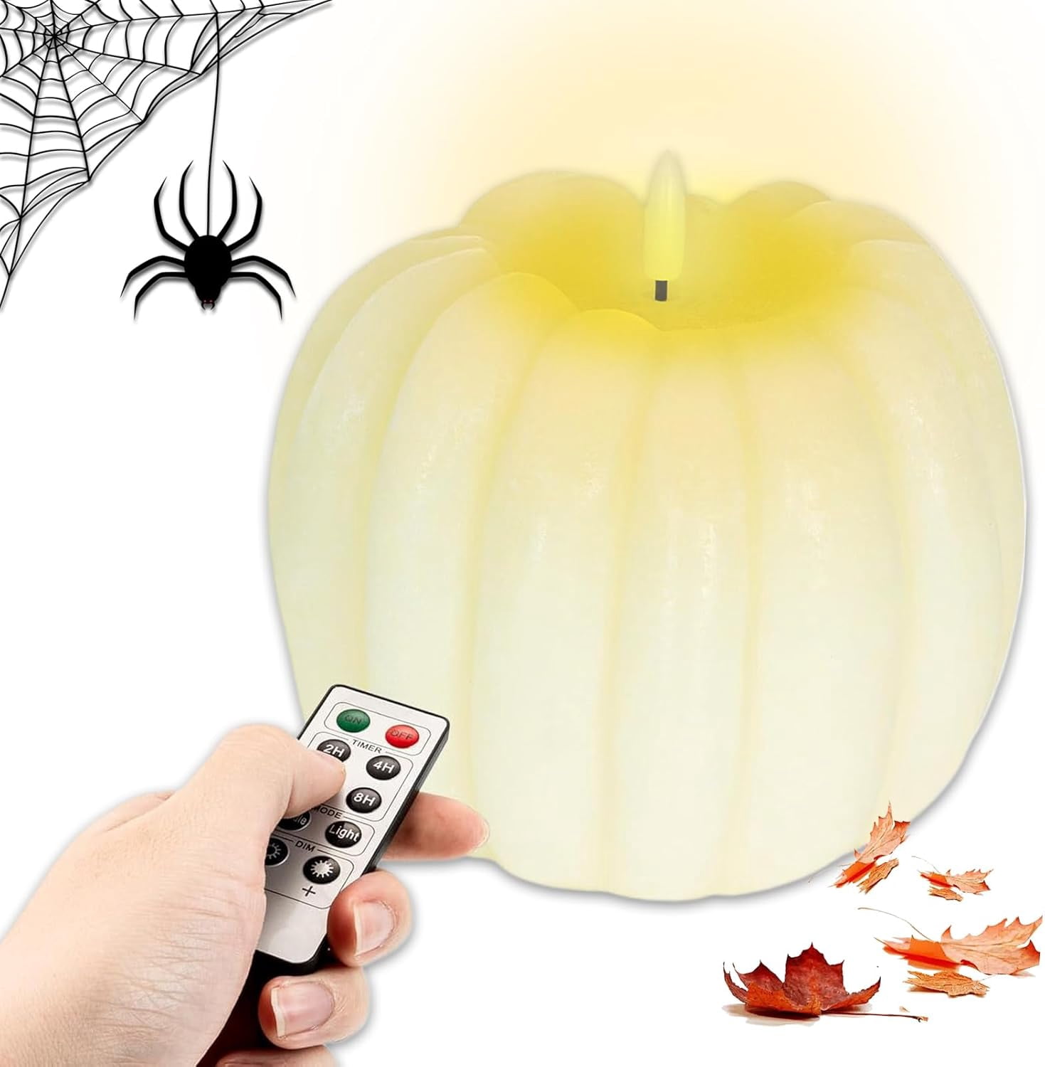 ABPETE Pumpkin Flameless Candles – 2026 New Wax Pumpkins LED Candle ...