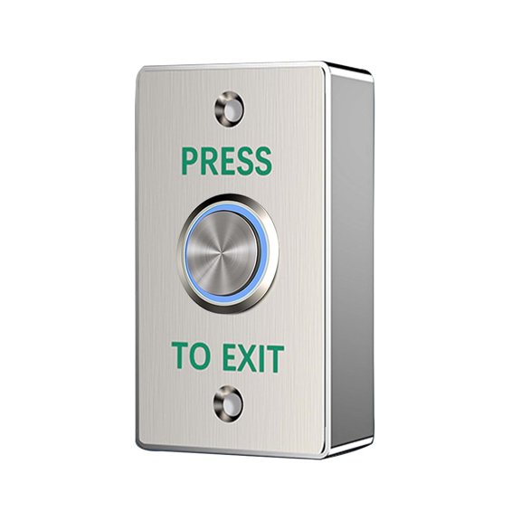 ABPETE Push to Exit Button with Back Mount Box IP67 Waterproof Stainless Steel LED Light NO/NC Press Exit Switch