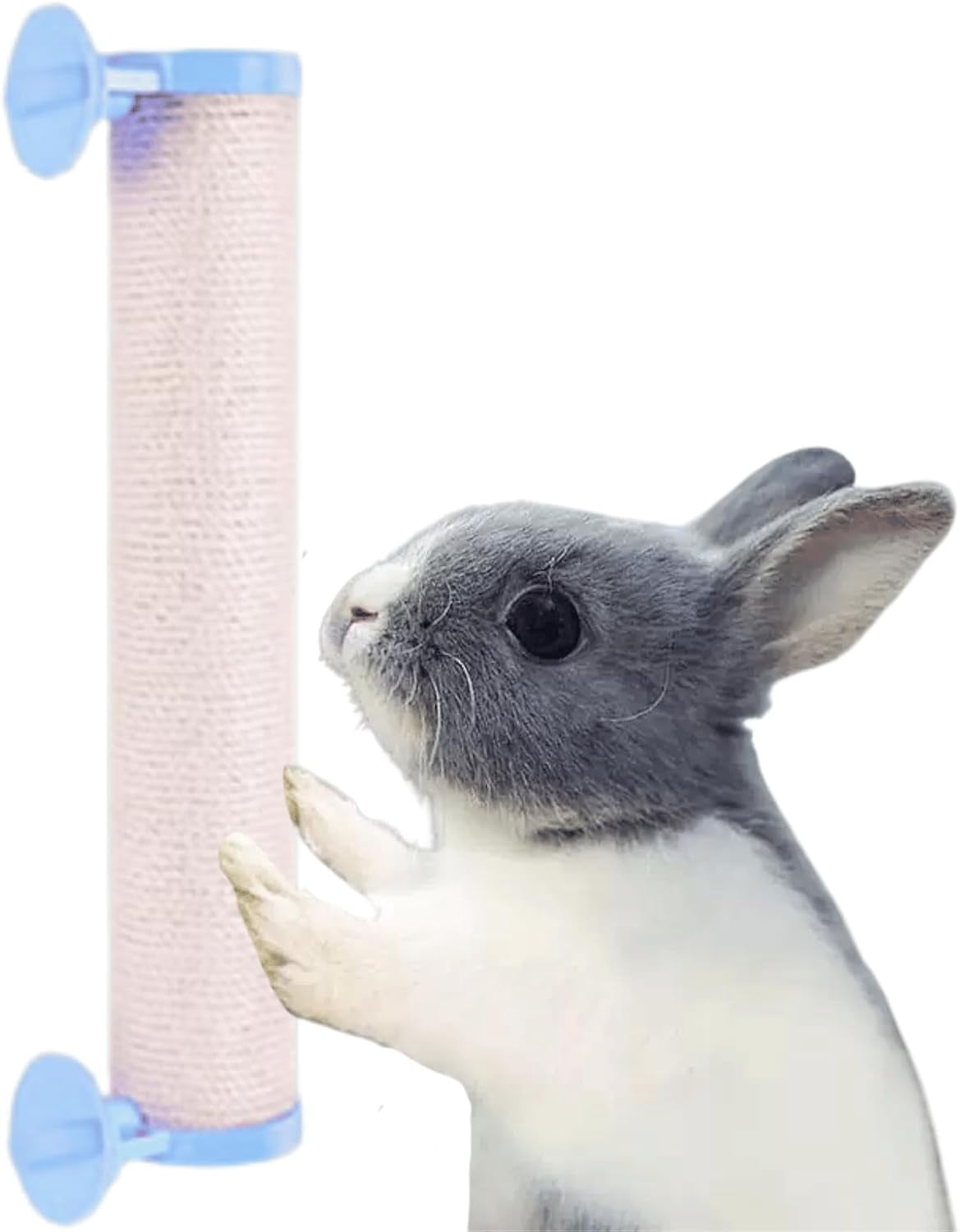 ABPETE Rabbit Scratching Posts Cage,Rabbit Scratching Pole Designed for Cage Bunny Scratcher Sisal (Blue)