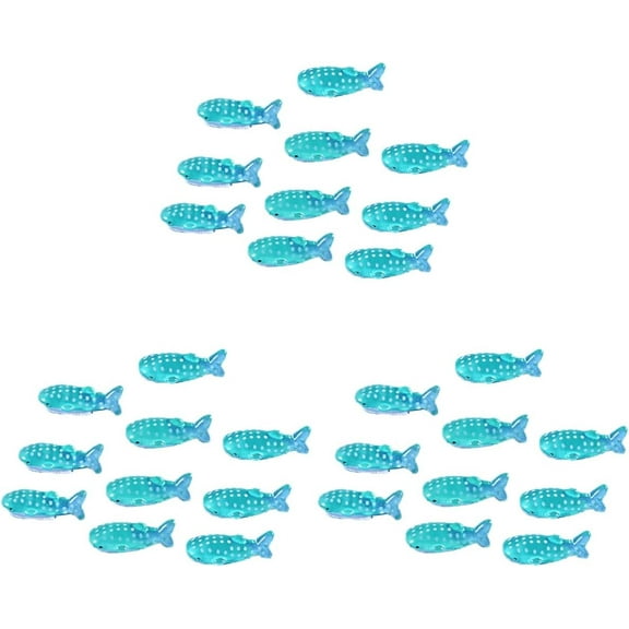 ABPETE Resin Shark Decor 30pcs Mini Shark Figurine Miniature Sea Animal Statue Small Ocean Fish Figure Nautical Cake Picks Topper Ornament for Micro Landscape Aquarium Fish Tank