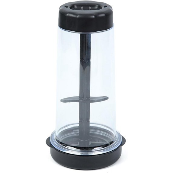 ABPETE Rotary Flour Sifter Large Capacity Clear Flour Mixing Cup Handheld Tapioca Baking Dispenser Sieve Container Kitchen Cooking Tools Black
