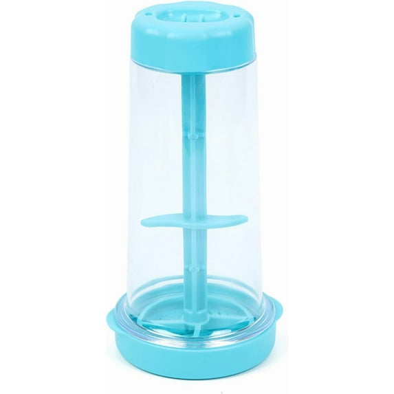 ABPETE Rotary Flour Sifter Large Capacity Clear Flour Mixing Cup Handheld Tapioca Baking Dispenser Sieve Container Kitchen Cooking Tools Blue