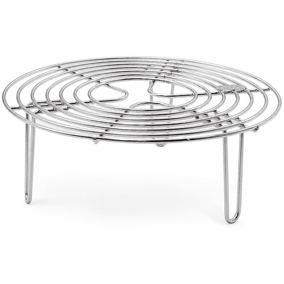 ABPETE Round Steamer Rack and Cooling Rack,Stainless Steel Pot Trivet, Cooking Rack,Wire Steamer Kettle Rack Holder, Air Fryer Cooking Steamer Rack for Baking Canning Cooking Steaming, 7.9''X2.8''