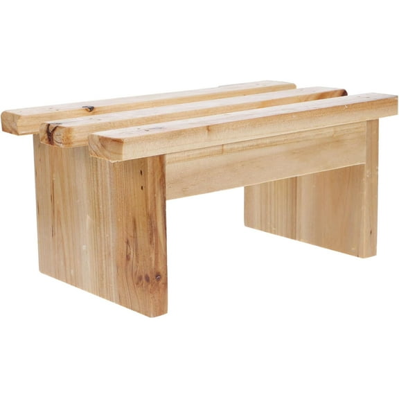 ABPETE Sauna Foot Stool ,Multipurpose Bath Leg Rest for Comfort Sturdy Design for Bathroom Living Room Kitchen Sauna Use Height Natural Finish