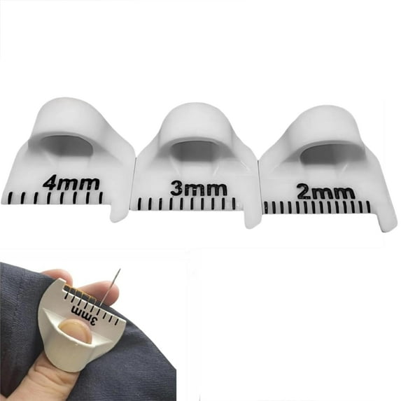 ABPETE Sewing Finger Ruler for Even Stitches, Template for Sewing, Mini Sewing Measuring Gauge, DIY Stitching Guide Tool for Seam Finishing, Quilting & Sewing Aids (Grey 3pcs)