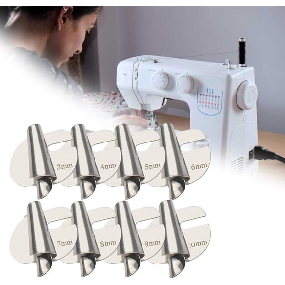 ABPETE Sewing Rolled Hemmer Foot Set ,[3-10mm] Sewing Rolled Hemmer Foot Universal, Sewing Rolled Hemmer Foot Singer, Sewing Products Accessories