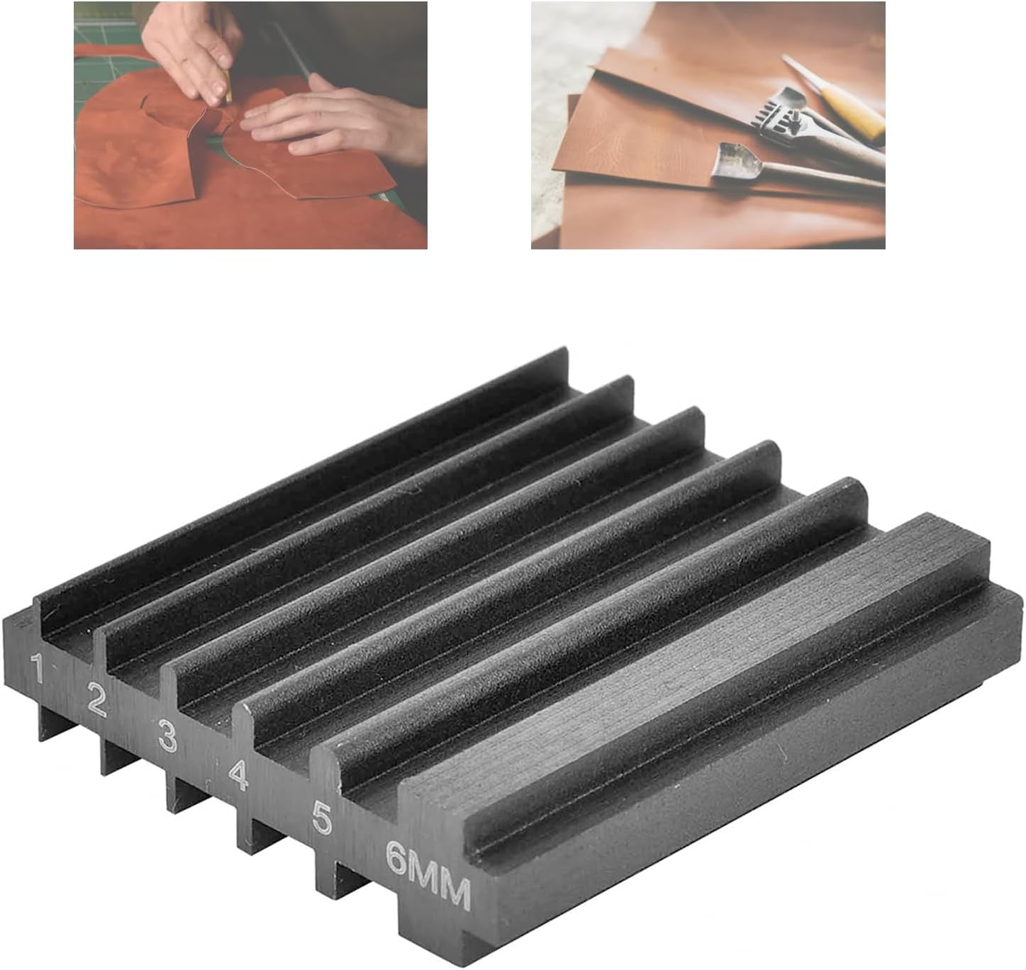 ABPETE Sharpener Guide For Leather Sharpener Leather Edger Bevelers Tool, Leather Beveler Sharpen Sharpener Guide Bevellers Trimmer Groovers Punche Helper Tool 6MM for Leather Cutter Head Sharpening