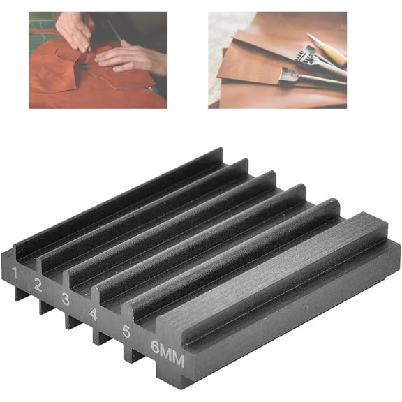 ABPETE Sharpener Guide For Leather Sharpener Leather Edger Bevelers Tool, Leather Beveler Sharpen Sharpener Guide Bevellers Trimmer Groovers Punche Helper Tool 6MM for Leather Cutter Head Sharpening