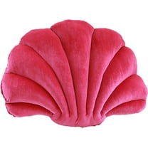 ABPETE Shell Pillow Accent Decorative Throw Pillows Seashell Shaped Soft Pillow Cushions Push Home Decor Pillows for Living Room Bedroom Couch Sofa(Hot Pink,18 X 13 Inches)