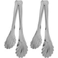 thumbnail image 1 of ABPETE Shell Tongs,Heavy Duty Stainless Steel Appetizer Tongs for Pastries Dishwasher Safe & Rust-Proof (2-Pack,Silver), 1 of 9