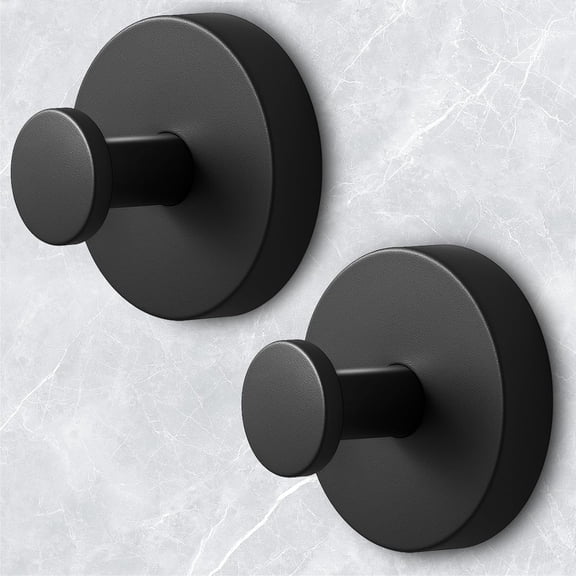ABPETE Shower Hooks for Inside Shower,Suction Cup Hooks for Glass Window,Removable Towel Hooks for Bathrooms,2 Packs(Black)