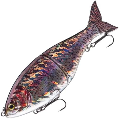 ABPETE Sinking 2-Jointed Glide Bait – Realistic Multi-Segment Soft Lure for Bass, Pike & Walleye Fishing