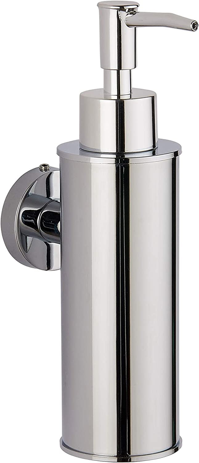 ABPETE Soap Dispenser Stainless Steel 304 Chrome Wall Mount Liquid and Soap Dispenser for Kitchen and Bathroom