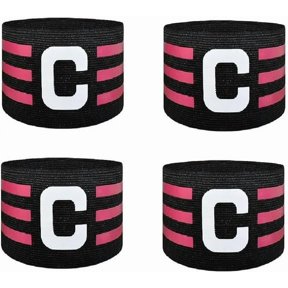 ABPETE Soccer Captain Armbands - 4 Pack Elastic Captain Armband, Adjustable Player Bands for Team Sports Football Basketball