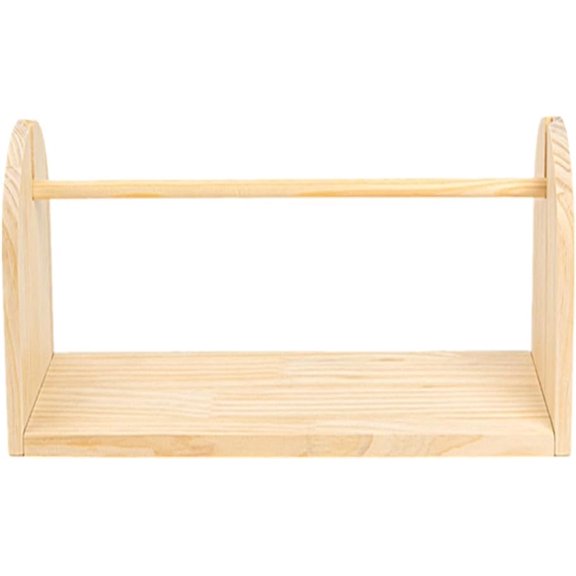 ABPETE Spools Thread Rack, Wooden Ribbon Storage Rack Sewing Yarn Roll Holder Mesh Crochet Thread Rack for Embroidery Quilting and Sewing Threads. (C)