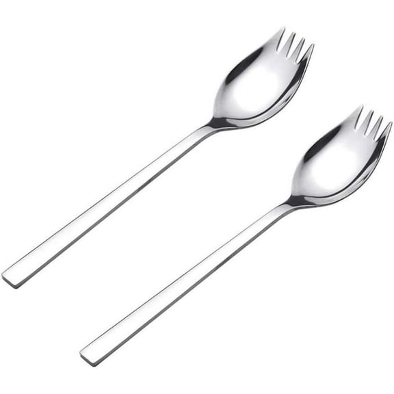 ABPETE Spork,Healthy & Eco-Friendly Spoon,Stainless Steel Sporks for Everyday Household Use and Outdoor Camping, Multifunctional Spork for Adults, Children, Senior Citizens and the Disabled, 2-Pack