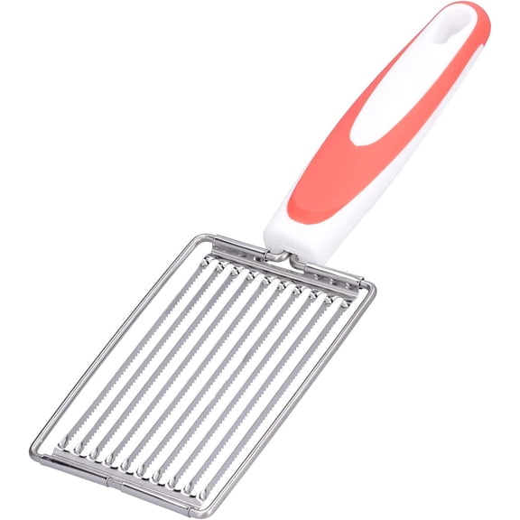 ABPETE Stainless Tomato Slicers, 24.5 * 8cm Fruits Cutter with Non-Slip Handle, Luncheon Meat Cutter for Canned Meat Cheese Sushi Cherry(Orange)