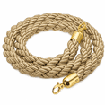 thumbnail image 1 of ABPETE Stanchion Rope, 1.5m/5Ft Barrier Rope Twisted Post Ropes with Snap Hooks for Posts Stands Queue Divider Crowd Control of Hotel, Golden Hook, Champagne Gold Rope, 1 of 7