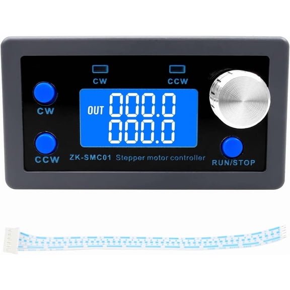 ABPETE Stepper Motor Controller,DC 5-30V Fit for 17/23 Motor, 1/128 Micro-Step Resolution Forward Reverse Delay Time Angle Speed Adjustable Stepper Motor Control Module with HD Display