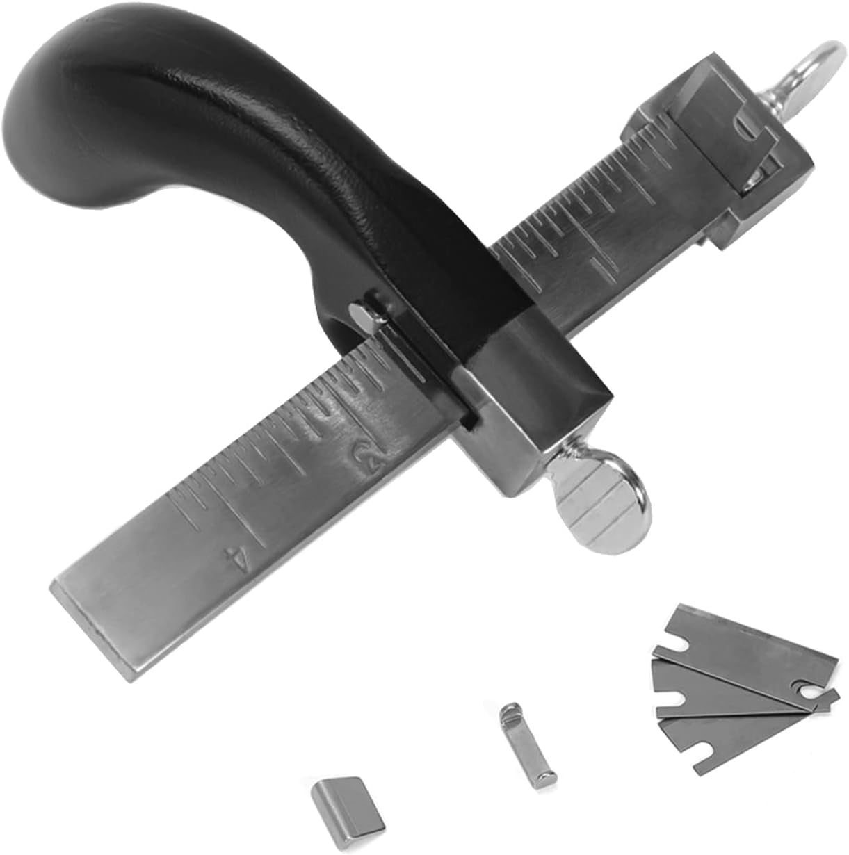 ABPETE Strap Cutter Leather Tools Sharp Leather Strap String Belt Cutter Adjustable DIY Hand Cutting Tool with 2 Blades Craft Leather Cutter Tools for Bag Straps Leathercraft Accessories