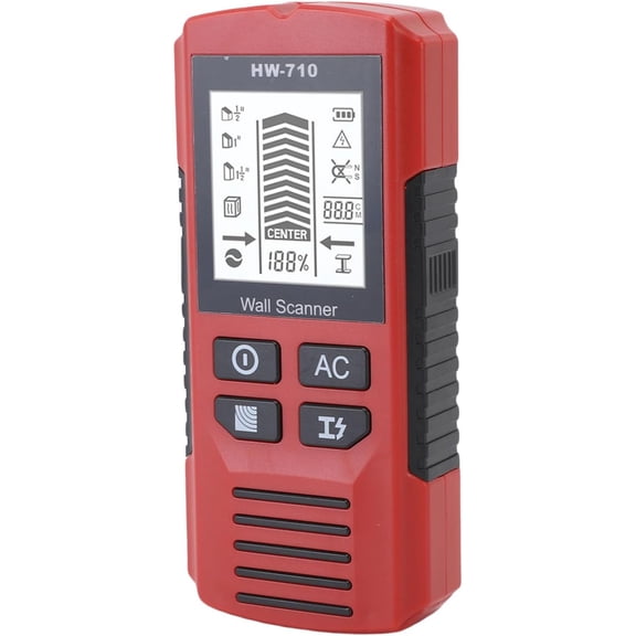 ABPETE Stud Finder, High Sensitivity Metal Detector for Wood AC Live Wire Metal Magnetic Studs Multiple Detection Modes for Any Skill Level (Red)