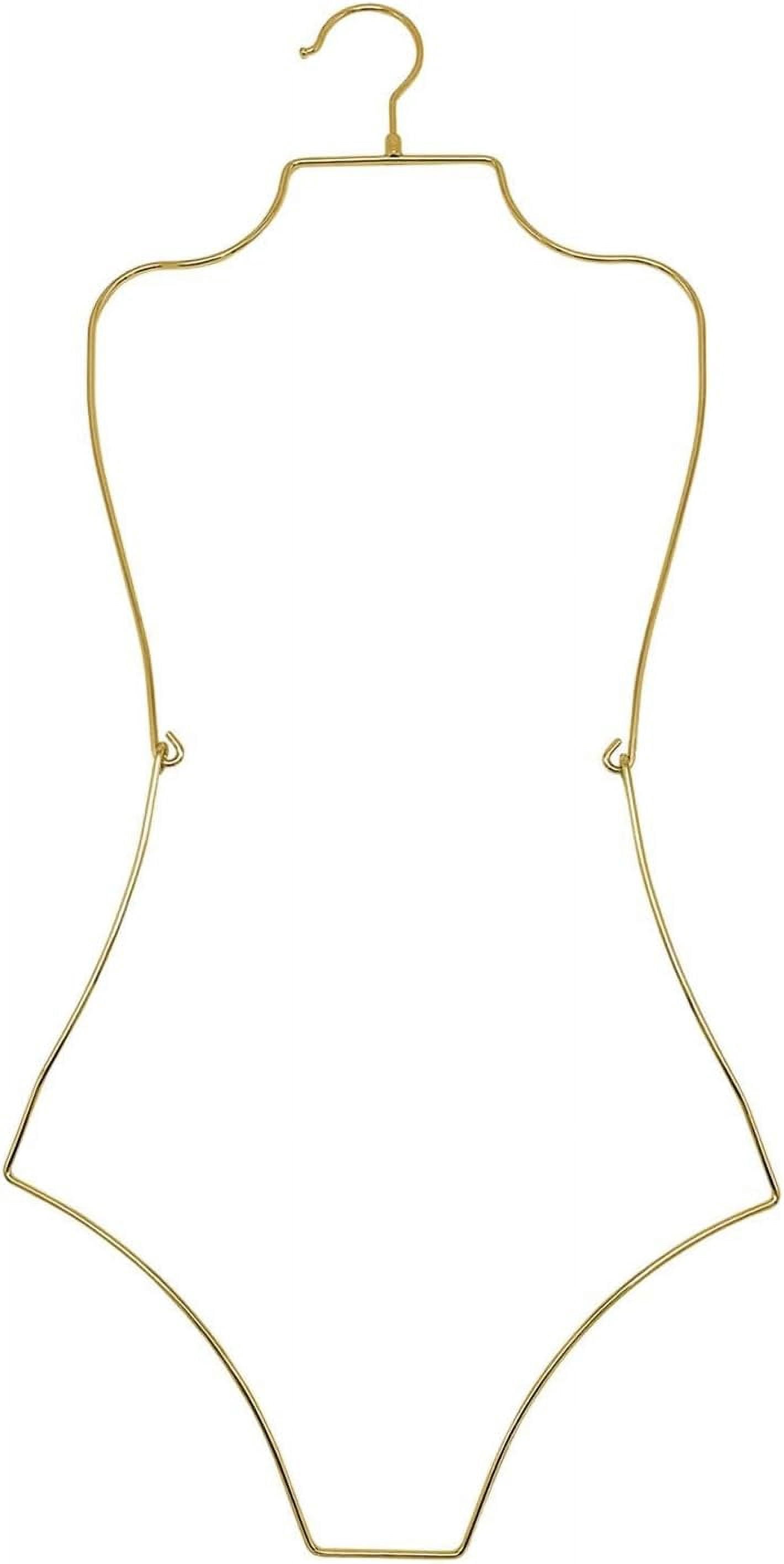 ABPETE Swimsuit Hanger Lingerie Hanger Bathing Suit Hanger Display Hanger,Bikini Hanger Body Shape Display Rack Adults Accessories, Gold