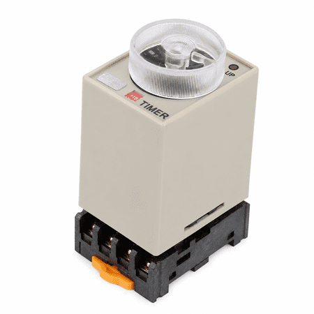 ABPETE Timer Relay, Delay ON Time Relay, AH3-3 AC 110V 0-10 Seconds Knob Control Timer Relay Delay ON Time Relay with Base AC 110V