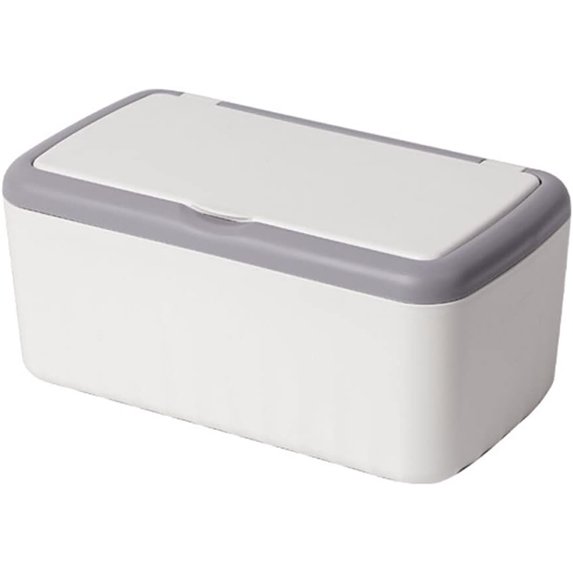 ABPETE Tissue Box with Lid, Modern Desktop Tissue Box Holder, Facial Tissue Dispenser Box, Cover Holder Napkin Organizer Wet Tissue Box with Lid Rectangular Storage Box Tissue Dispenser Box
