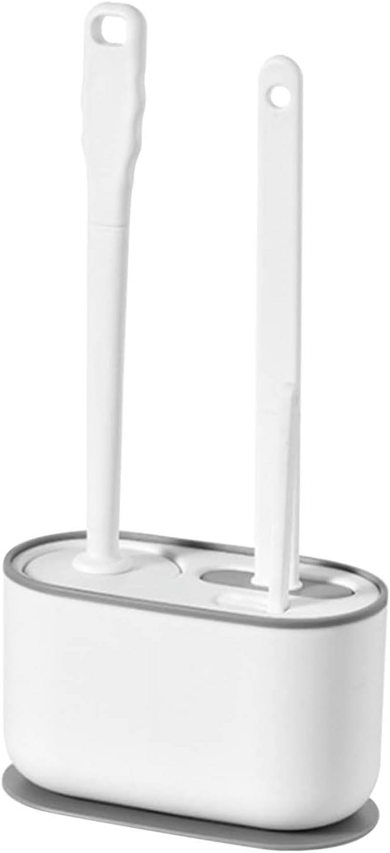 ABPETE Toilet Brush Set, Bathroom Accessories, Toilet Bowl Cleaners, Deep Cleansing Multifunctional Hanging Toilet Brush Set for Bathroom(Pearl White)