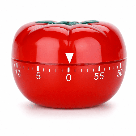ABPETE Tomato Shaped Mechanical 60 Minutes Countdown Timer Kitchen Cooking & Baking Helper Count Up Down Magnetic Timer Clock with Alarm Fast Setting(6.3x4.5cm)