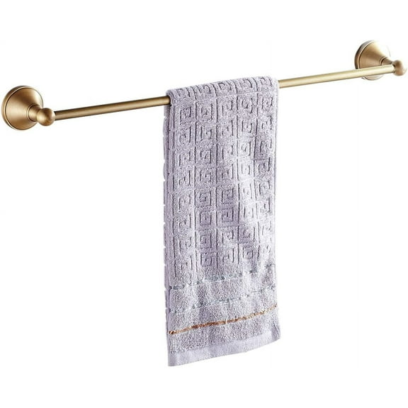 ABPETE Towel Bar Rail Single Layer Antique Brass Towels Hanger Holder Wall Mounted 57 cm / 22 Inch, Brushed Bronze