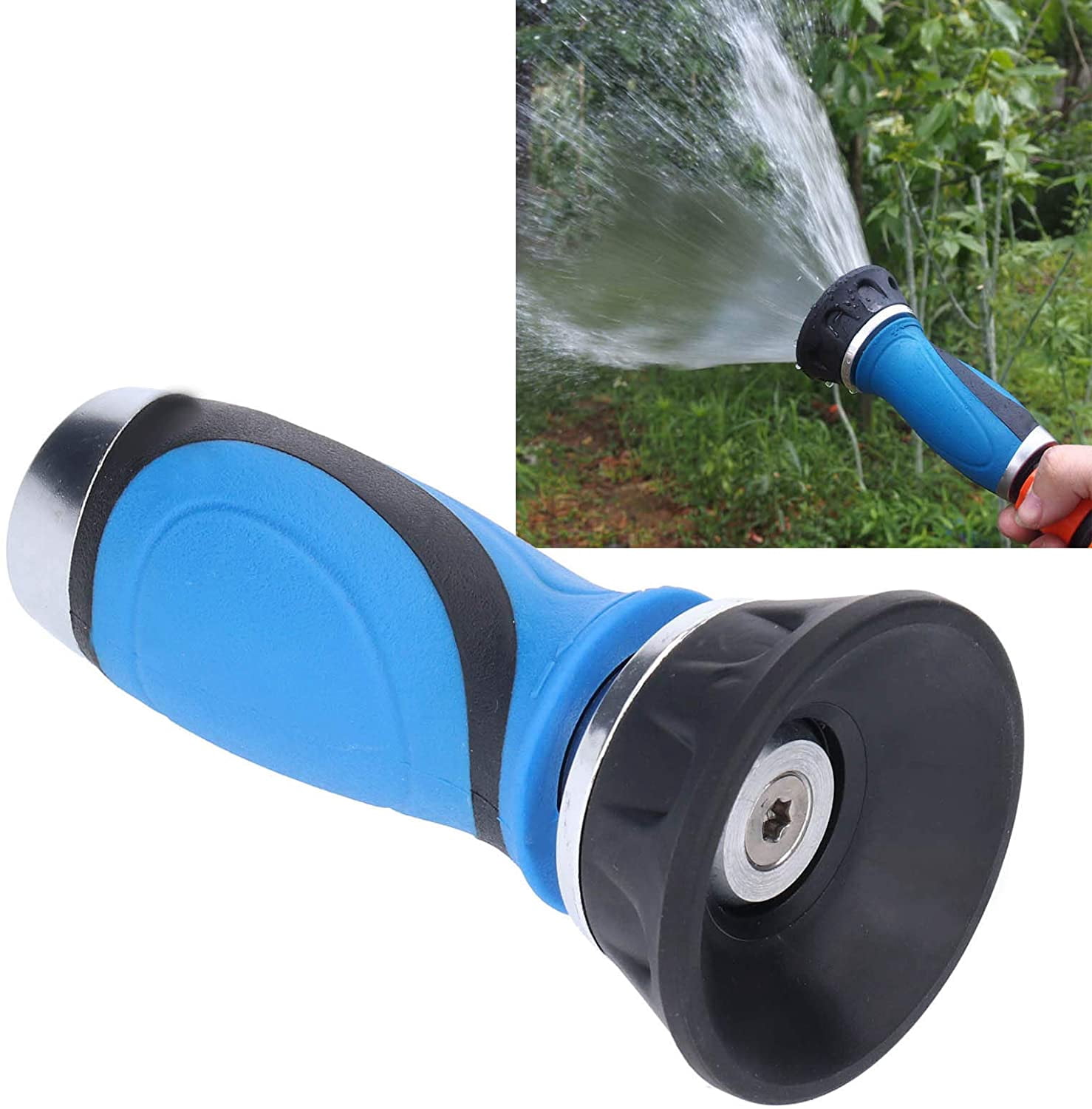 ABPETE Twist Hose Nozzle Sprayer, High Pressure Water Hose Nozzle,Fire Fighting Style Hose Water Sprayer,Heavy Duty Garden Hose Sprayer with Adjustable Spray Pattern,for Garden Hose Lawn Hose Tools