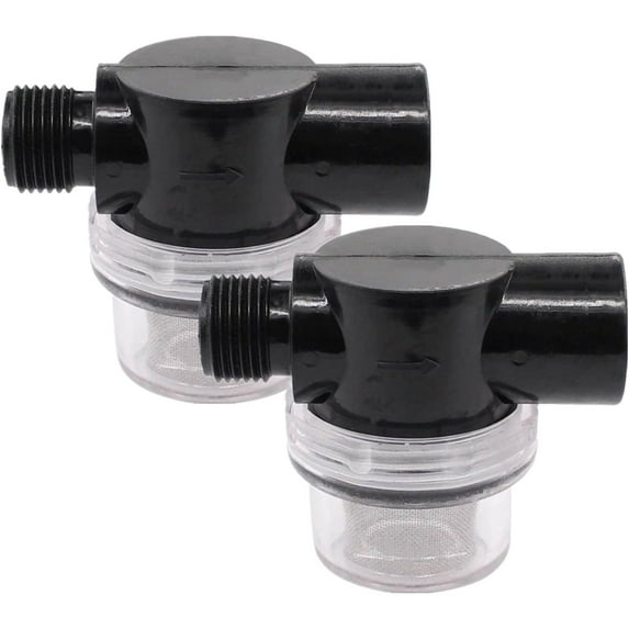 ABPETE Twist-On Pipe Water Pump Strainer,RV Water Pump Filter Compatible With Shurflo Or Wfco,1/2" Npsm Inlet/Outlet With 80 Mesh Stainless Steel Filter Screen For RV Marine Replacement 2 Pack