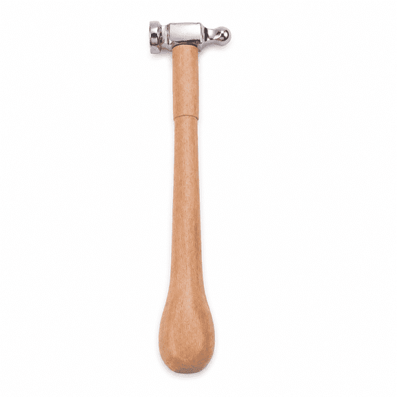 ABPETE Two-Sided Carbon Steel Chasing Hammer, 10" Long Jewelry Making Hammer with 2.24" Steel Head and Comfortable Wood Handle for Jewelry Craft Making