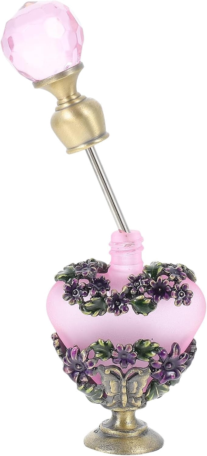 ABPETE Vintage Perfume Bottle 5ml Glass Essential Oil Container Portable Refillable Empty Perfume Sample Bottle for Travel and Home Décor