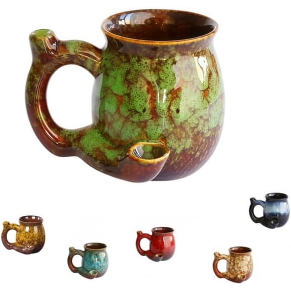 ABPETE Wake and Bake Coffee Mug Novelty Bake Coffee Cup, perfect for Christmas, Halloween, Father's Day, birthday parties, and a stunning gift for coffee lovers. (Green)