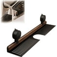 thumbnail image 1 of ABPETE Walnut Suction Cup Bathroom Shelf,Bathroom Sink Organizer Over Faucet,No Drilling Required,Easy to Install,Retro and Stylish Kitchen Countertop Organizer (Black-15.7in), 1 of 7