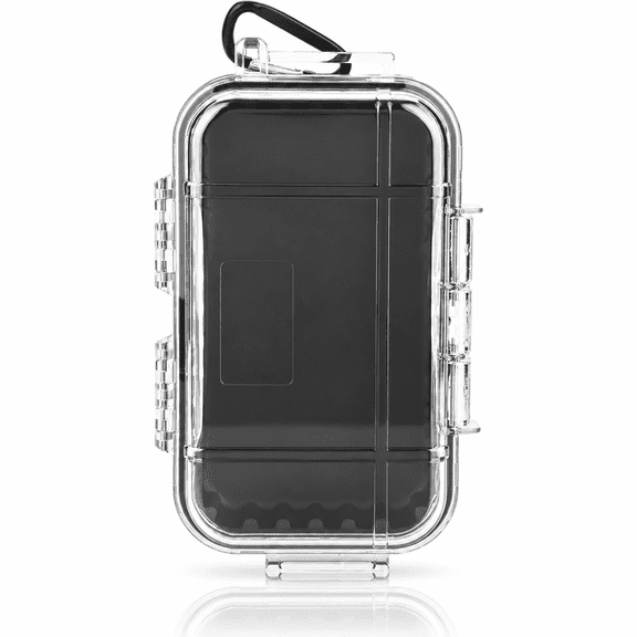 ABPETE Waterproof Storage Case, Outdoor Sports Survival Equipment Sealed Box Dustproof Pressure Proof Dry Boxes for EDC Tools, Phone, Keys(Clear)