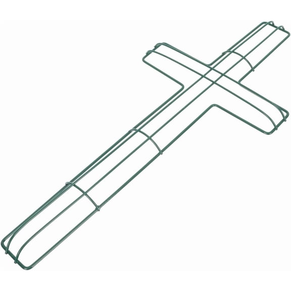 ABPETE Wreath Frame Cross Shaped 16 Metal Wire Wreath Form for DIY Crafts & Holiday Decor, Cross- Base for Christmas, Easter & Home Wall Display