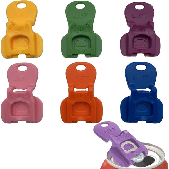 ABPETE complete cover easy tab opener,Easy Tab Opener & Drink Protector, Complete Cover Easy Tab Opener,TabOpener, Beverage Barricade Pop Tabs Covers for Beer Soda Drin Can (6Pcs)
