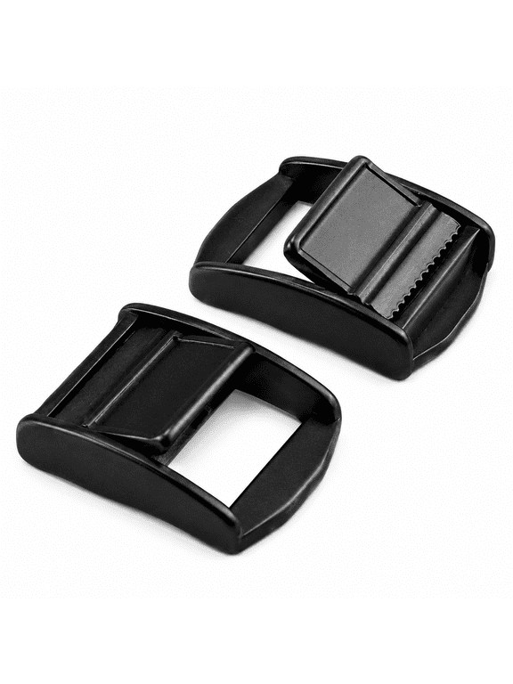 ABPETE Slide Buckle, 2 Pack Stainless Steel Lock Slider Buckles, Adjustable Heavy Duty Metal Strap Buckle Fasteners for Backpacks, Luggage and Webbing Straps, 1.5 in Slot