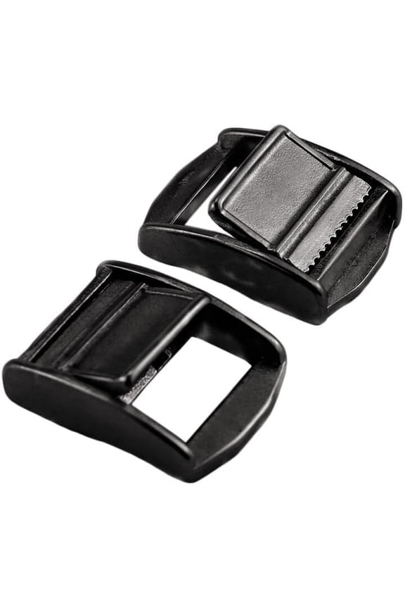 slide buckle, 2 Pack Stainless Steel Black Lock Slider Buckles,Heavy Strap Release Buckle Adjustable Metal Buckle Fasteners