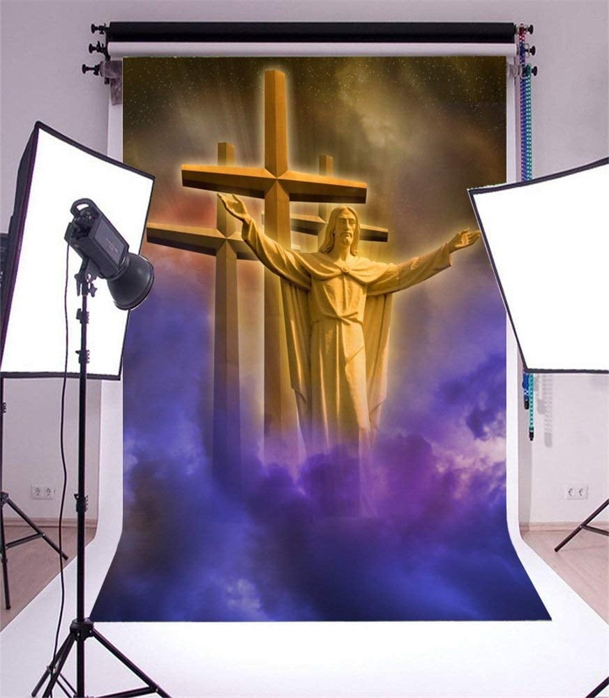 ABPHOTO 5x7ft Photography Backdrop and Crosses Holy Lights Blue Sky Dark  Cloud Nature Religion Belief Culture Pray Happy New Year Photo Background  Backdrops - Walmart.com, image size:873x1001